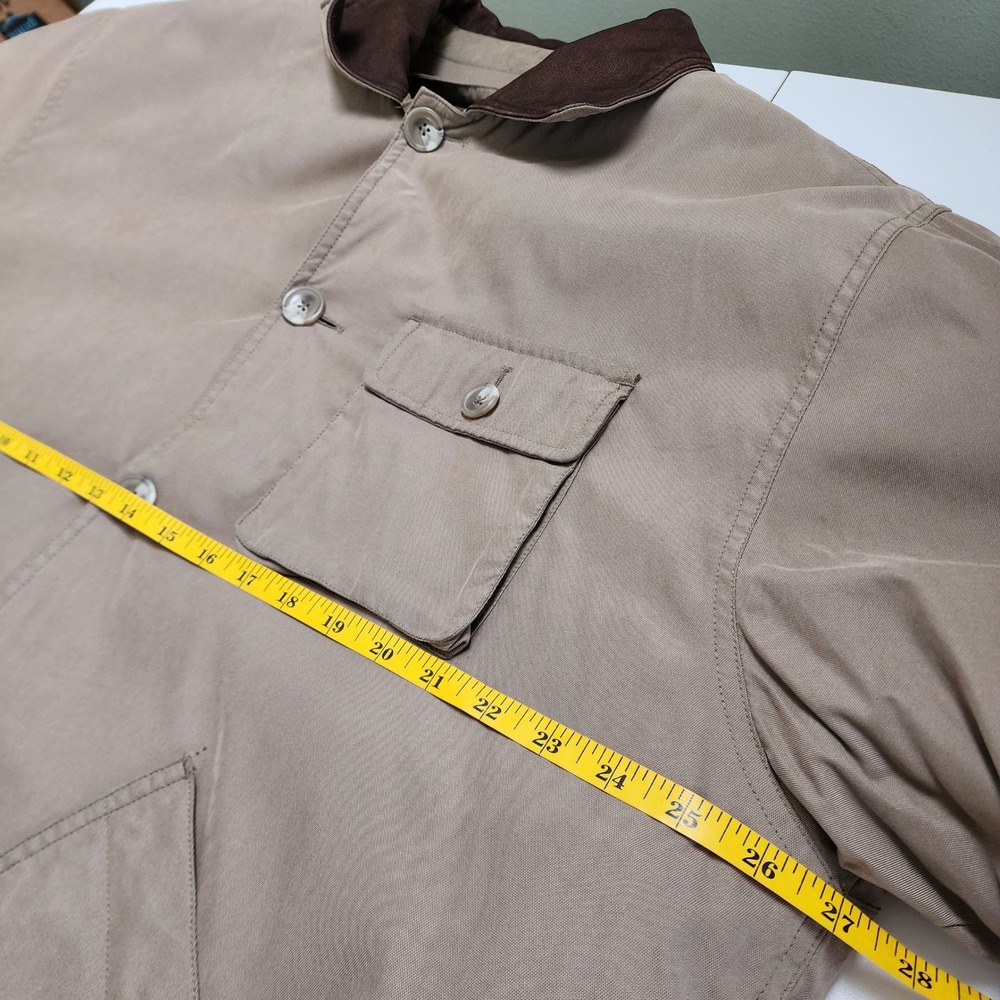 Free Country Mens Vintage Sherpa Lined Barn Jacket Size XL Tan Canvas Chore Coat - Picture 10 of 11